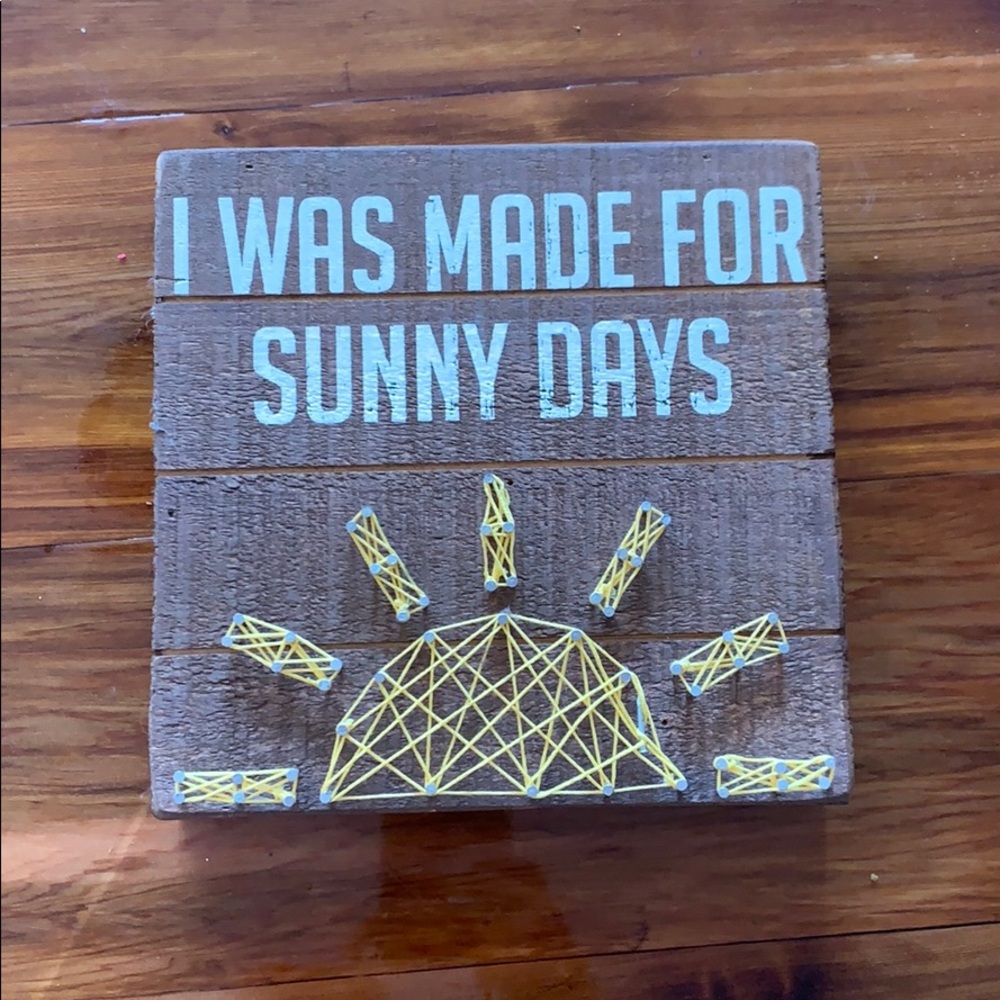 Wood and string decor. Sunny days